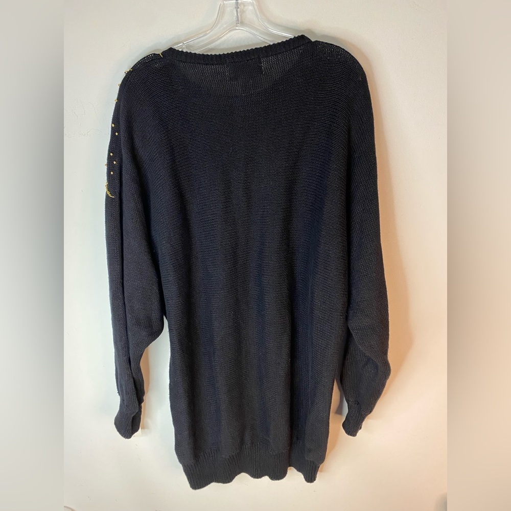 Vintage Lady Roi LTD 80’s Retro Black Sequin Sweater. - Picture 2 of 7